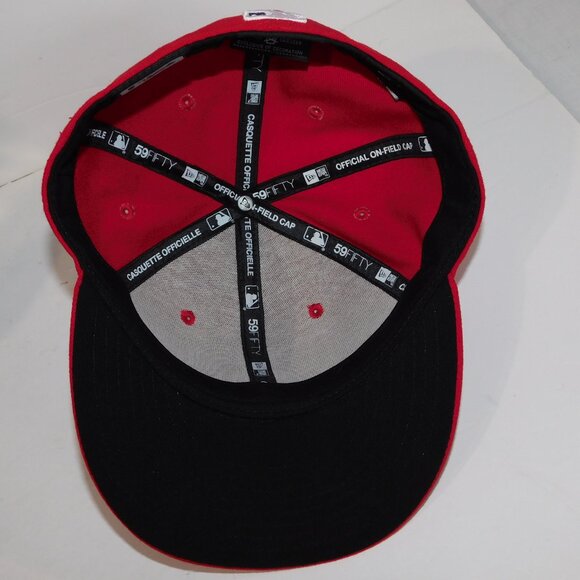 New Era 59Fifty MLB Los Angeles Angels of Anaheim Red  Fitted Hat Cap 7 1/4 - Picture 10 of 10